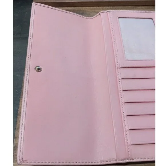 👉LAST CHANCE‼️ Vtg. COACH Soho Pleated Pink Leather Wallet - Picture 11 of 16